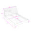 Lit plateforme en bambou avec tête de lit, lattes robustes et pieds centraux-461995763-461995758