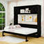 Lit escamotable double avec tablettes de rangement-216378156-216378158