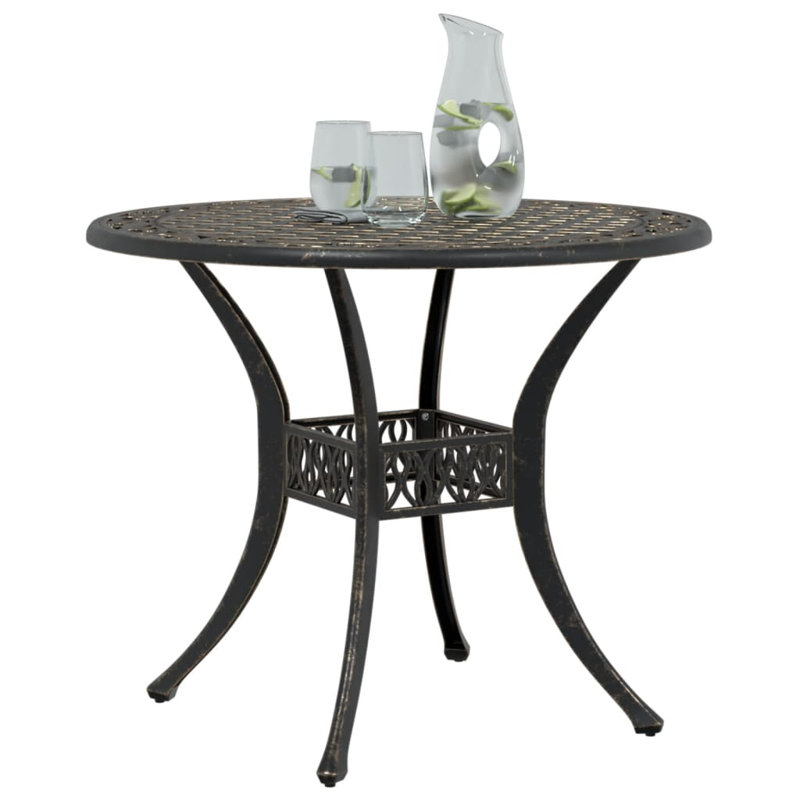 Gutzwiller Round 90Cm L Bistro Table, Bronze, Black