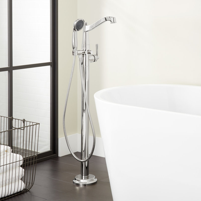 Signature Hardware Freestanding Tub Filler without Rough In Valve, Chrome