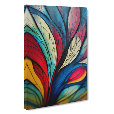 XC1022-4589X The Pretty Feathers Abstract - Wrapped Canvas Print