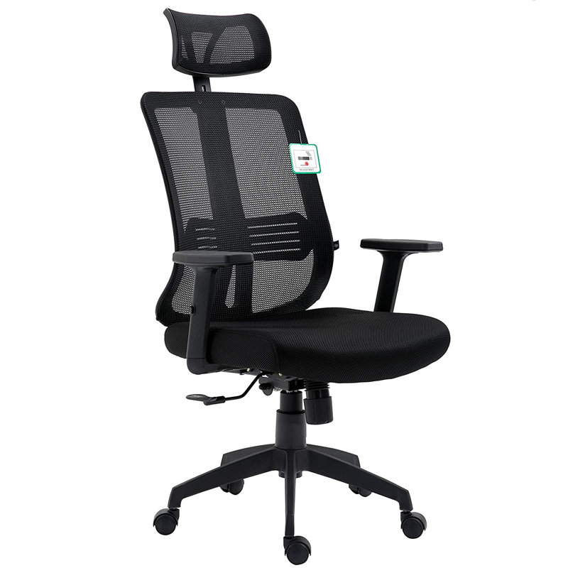 Executive Chair with Headrest, Black