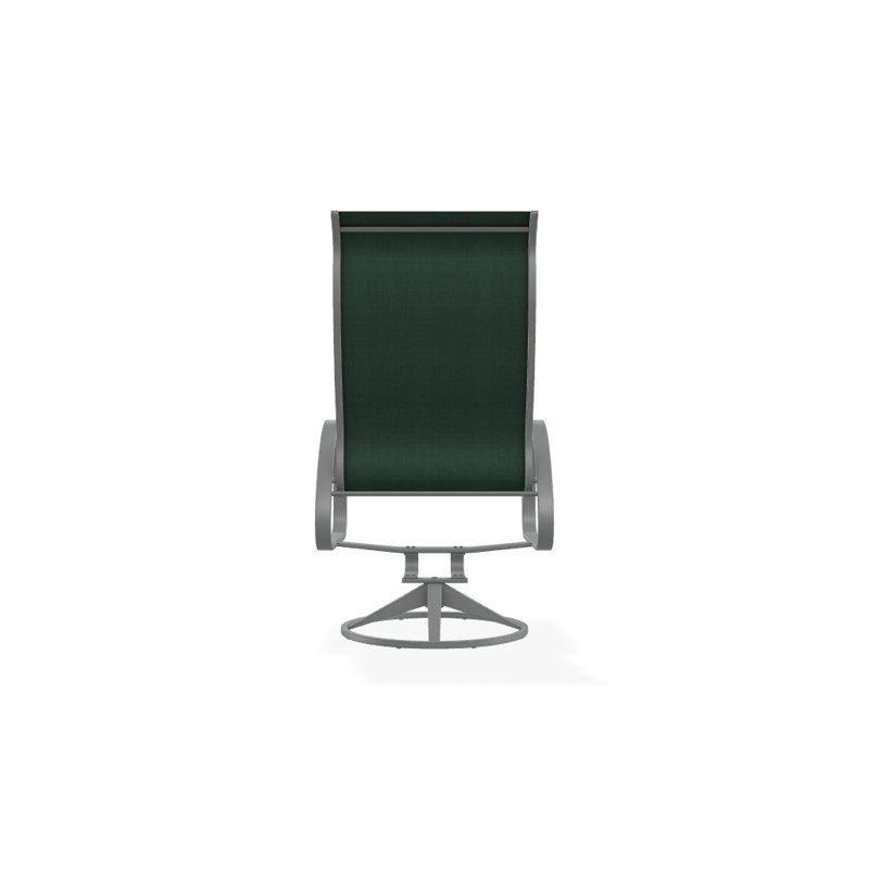 Aruba 1 Outdoor Dining Armchair, Textured Graphite, Forest Forest Green 22D Sunbrella®