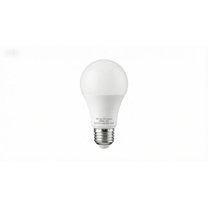 Ampoules à DEL A19, équivalentes à 60 W, 9 W 760 lumens, blanc doux 3000 K, culot E26, intensité non réglable, paquet de 4, 4