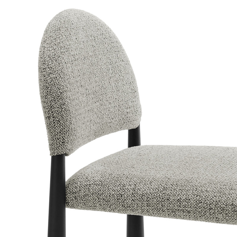 Hayley Upholstered Fabric Counter Stool, Black, Camel