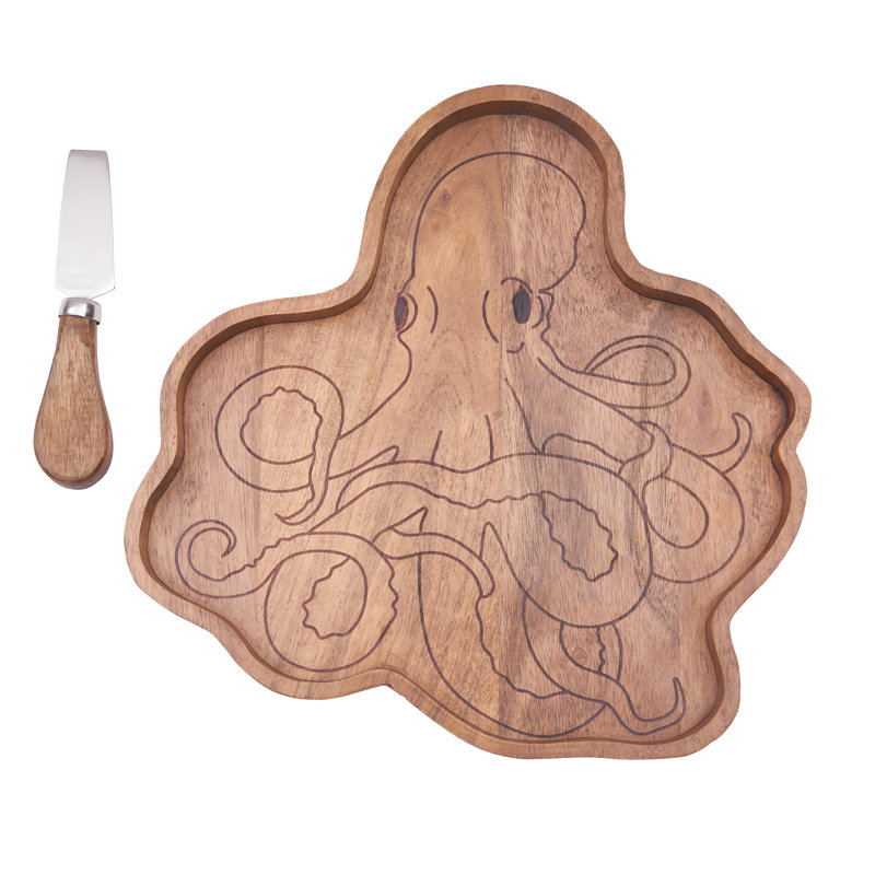 Octopus Serving Board W/Spreader S/2