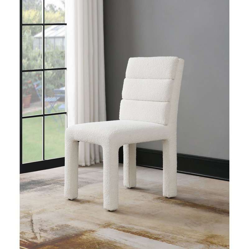 Ensemble de 2 chaises d'appoint Beige Boucle