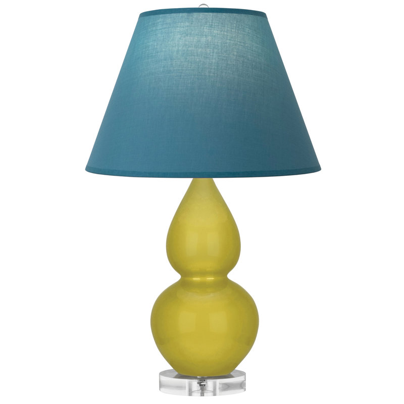 Petite lampe d'appoint à double gourde, Bleu vif / gris, Vert cédrat