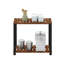 2-Tier Large Rectangle Plant Shelf, Side Table with Square Poles, for Patio