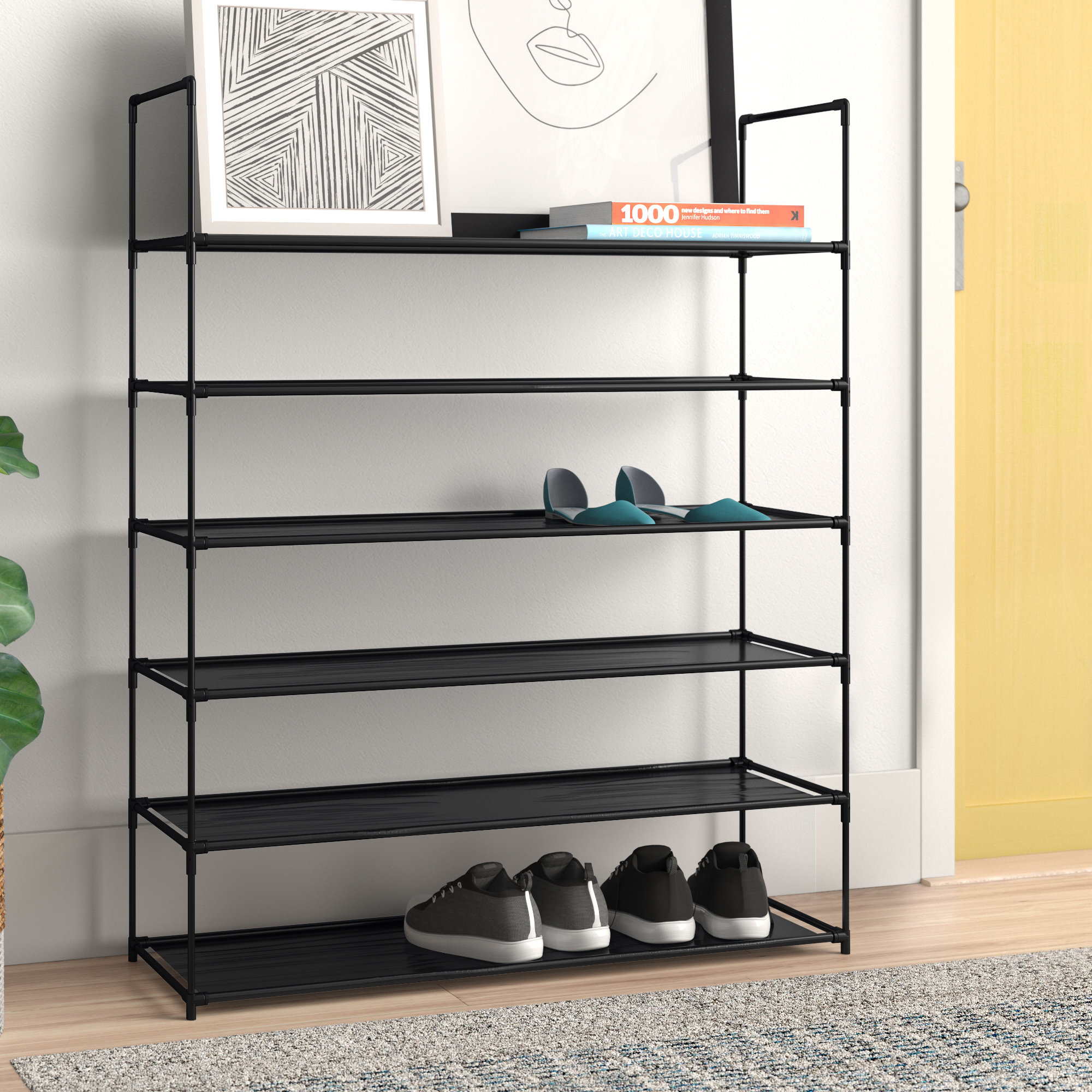 Zipcode Design™ Space Saving 30 Stackable Shoe Rack & Reviews | Wayfair