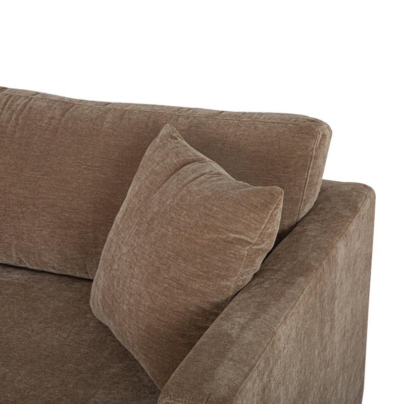 Canapé modulaire Vervino, Orienté à gauche (vu de face), Polyester brun clair