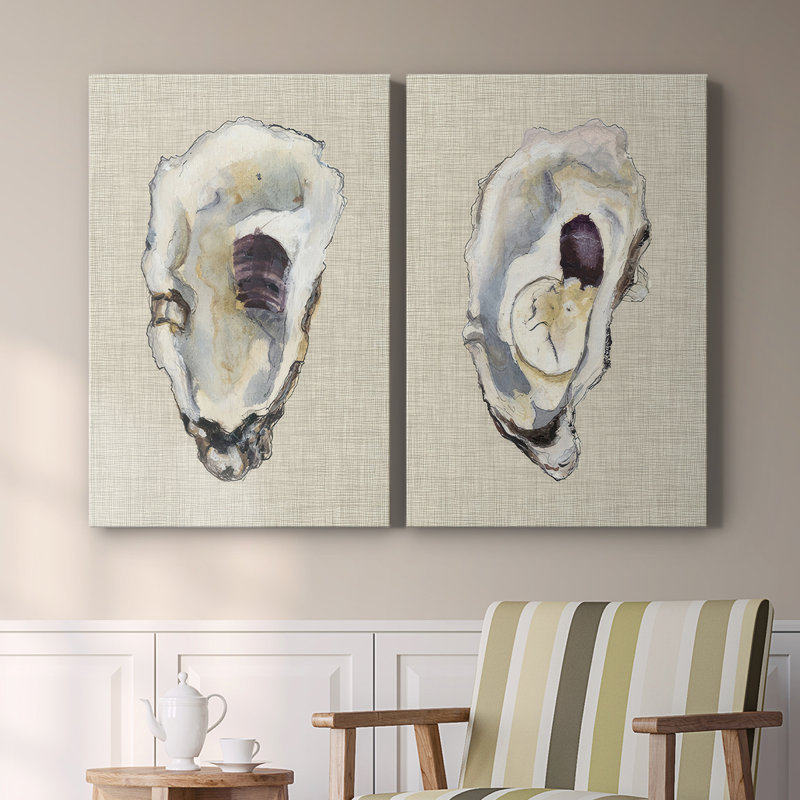 Oyster Shell Study III-Premium Gallery Wrapped Canvas -Ready to Hang, 18" H x 12" W
