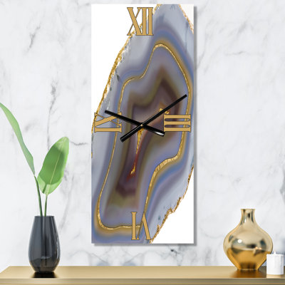 Golden Core Agate - Horloge murale tendance