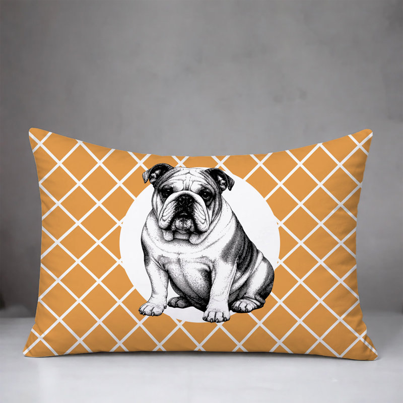 Oreiller réversible intérieur / extérieur Bulldog, 25 x 18, Orange