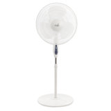 Vie Air 16 Inch 3 Speed Oscillating Stand Fan with Remote Control in White