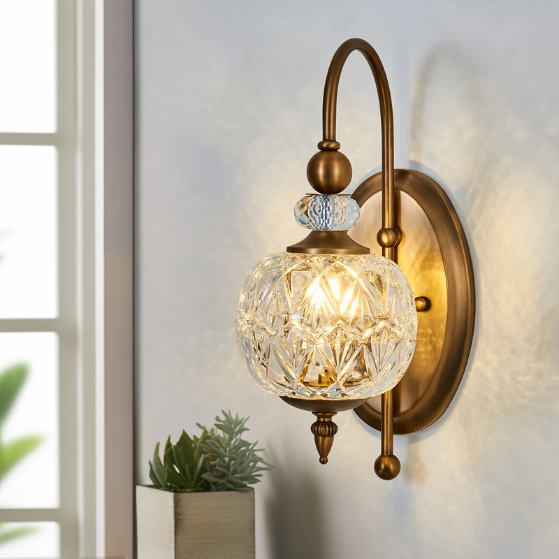 Dagall Iron Armed Sconce, Gold
