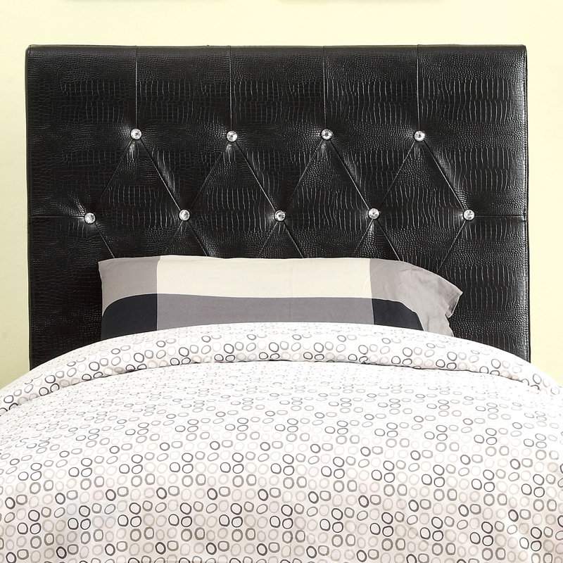 Sarina Upholstered Headboard, Black, Twin
