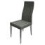 Ensemble de quatre chaises d'appoint en similicuir noir et argent-1783977680-1783977684