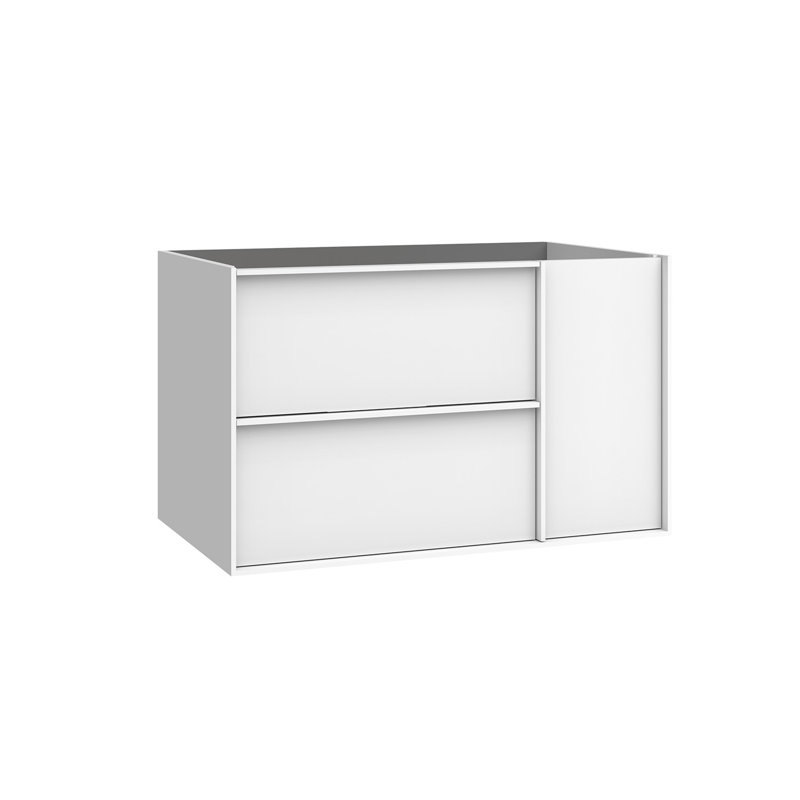 Palma 31.1" Wall Mounted Single Bathroom Vanity Base Only, Matte White