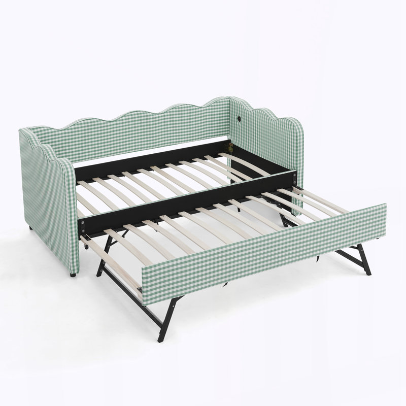 Twin Size Sofa Bed No Box Spring Needed, Cyan, Twin