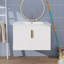 Meuble-lavabo de salle de bain 30 po avec lavabo, armoire de rangement murale cannelée avec 2 portes et tablette réglable à l'intérieur-1622526260