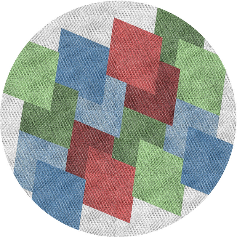 Rapoza Geometric Indoor Rug, Round 3'