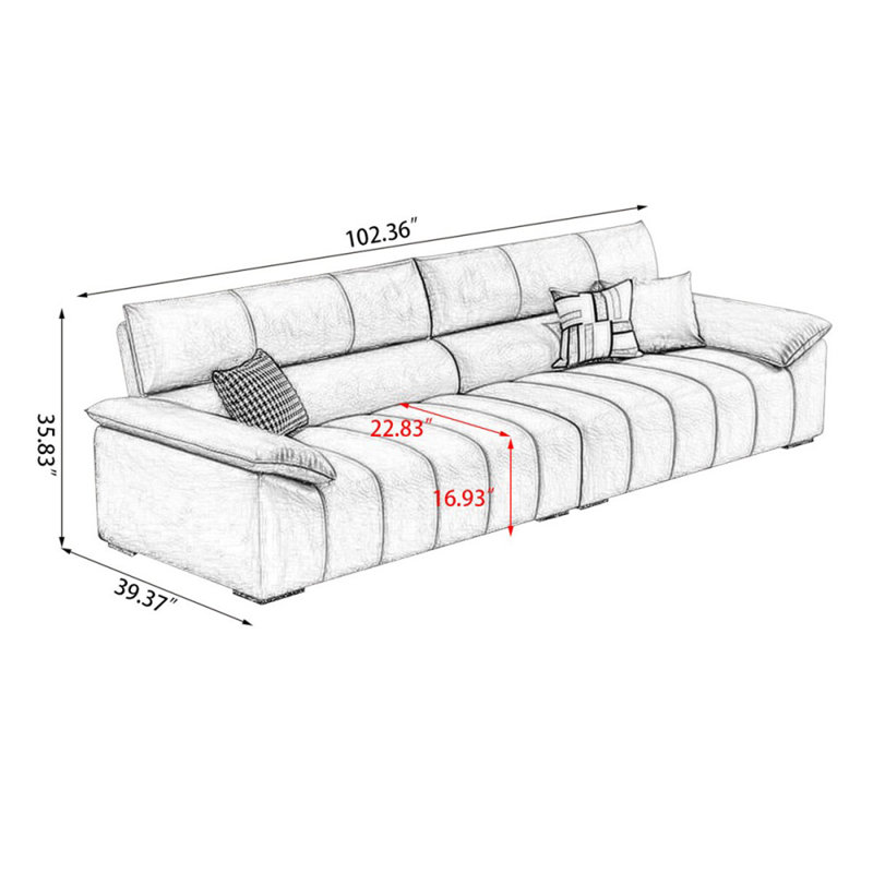 Canapé modulaire noir en cuir véritable, Noir