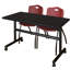 Table gigogne d'appoint Nevjana, 2 chaises empilables-32962089-32962092-32962098