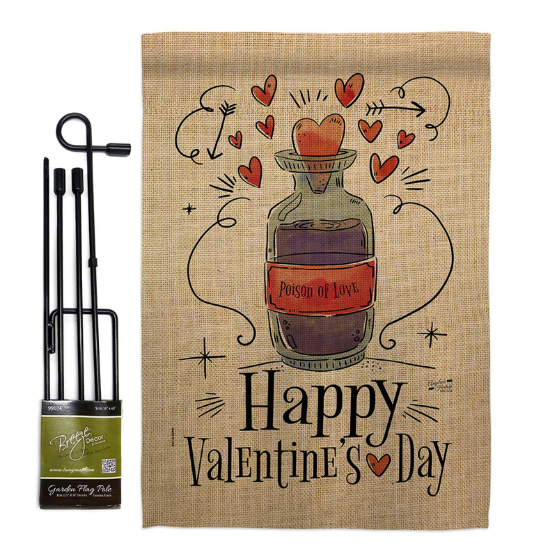 Ensemble de drapeaux en polyester 18 po x 13 po Poison Of Love