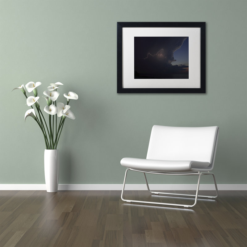 «Sunset Thunderhead # 3» par Kurt Shaffer, reproduction d'art sur toile encadrée, H 16 po x l 20 po x P 0,5 po, Cadre brun