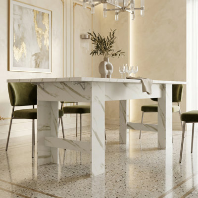 94.5"W Dining Table With Leaf (Clear Out)