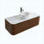 Ensemble de meuble-lavabo mural 48 po en noyer avec lavabo, ensemble de meuble-lavabo mural noyer avec porte-serviettes gratuit, lavabo simple en céramique blanc de Carrare, pré-assemblé, pour la salle de bain-753202752-753202782