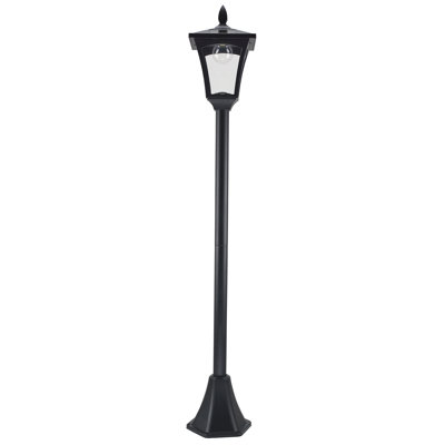 Outdoor Garden Solar Post Lamp, Light Sensor Dimmable LED Lantern