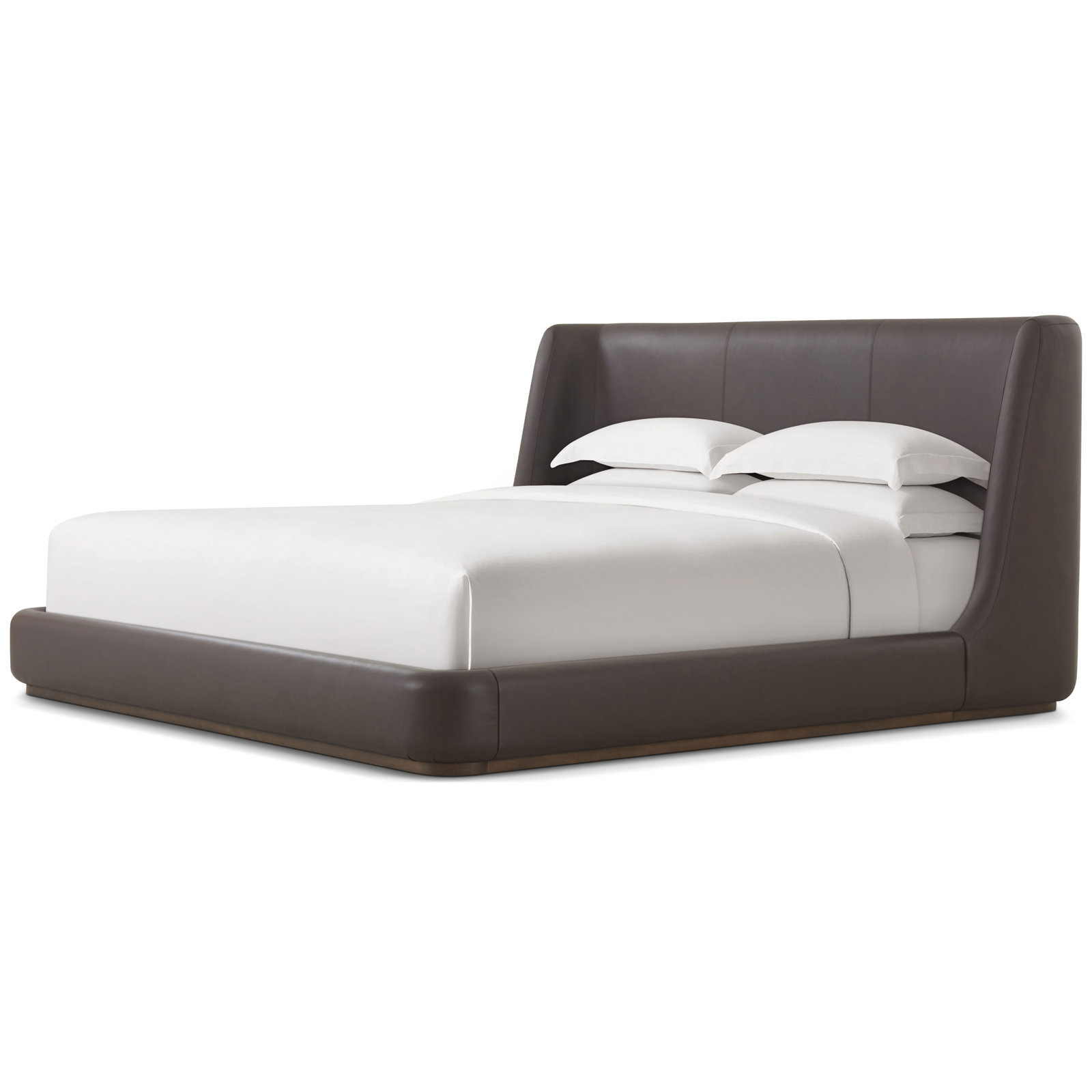 Alishia Upholstered Wingback Bed, King