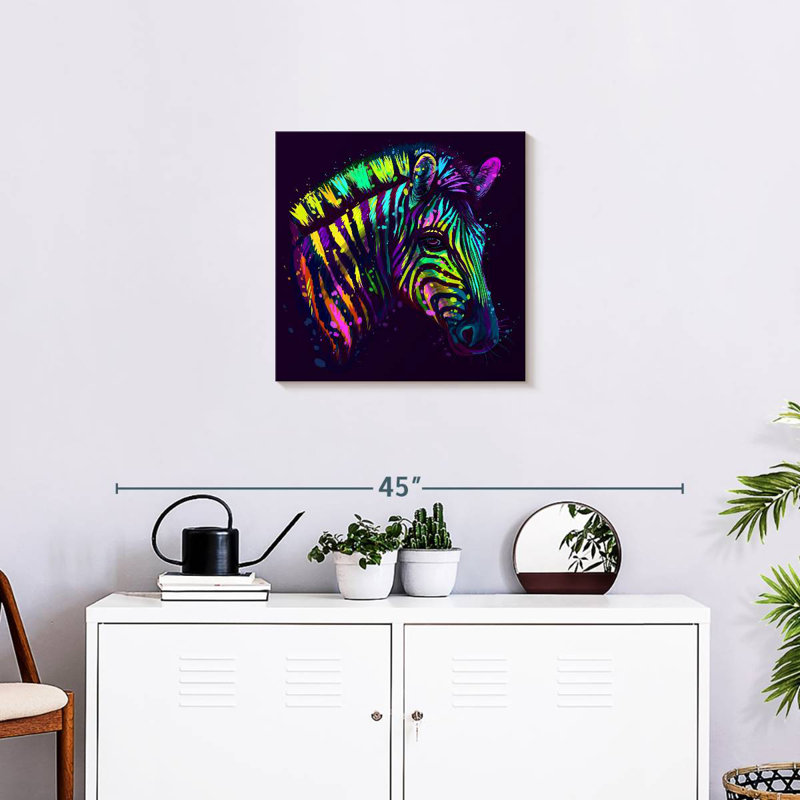 Brampt Neon Striped Zebra, 20'' H x 20'' W