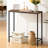 Narrow Console Table, Small Entryway Table, Thin Sofa Table, Display Table, for Hallway, Bedroom, Rustic Brown and Black