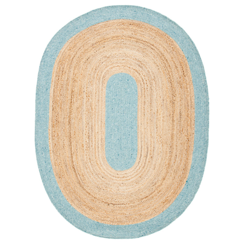 Nott Hand Woven Jute/Wool/Cotton Rug in Natural, Oval 4' x 6'