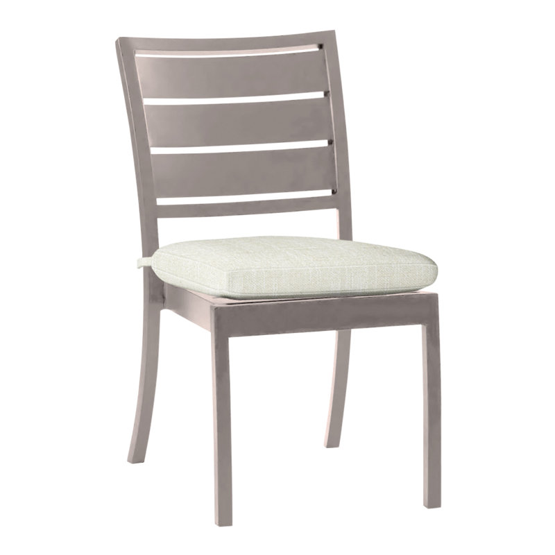 Chaise d'appoint en aluminium Charleston - Huître, Huître, Rollo crème, Pas de soudure