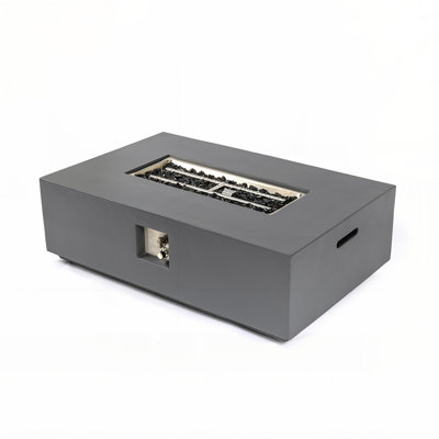 Durable Fiber Concrete Propane Natural Gas Fire Pit Table with High BTU Output and User-Friendly Controls
