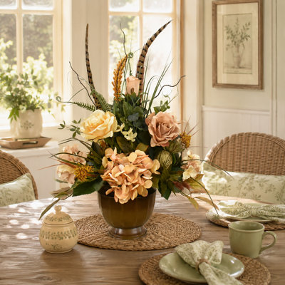 24 " Faux Rose in Vase