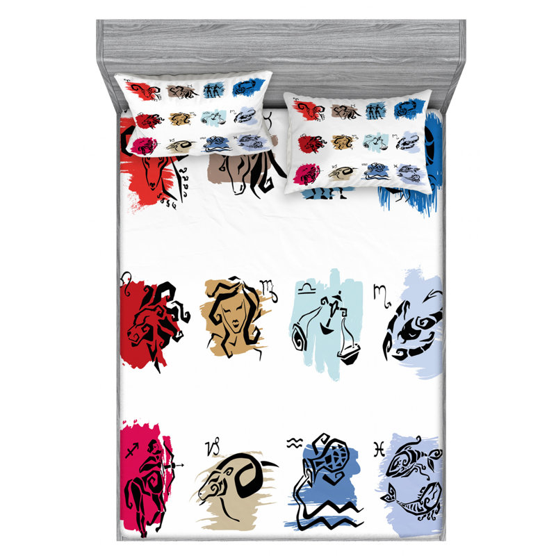 Microfiber Sheet Set, Queen Sheet Set with Fitted Sheet