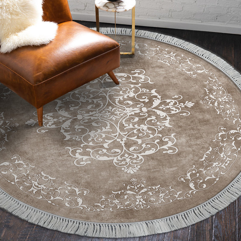 Tapis d'entrée antidérapant, beige et blanc, 39,4 po x 39,4 po | 100% polyester, hauteur de l'éponge de 0,1 po, hauteur de la base de 0,2 po, hauteur totale de 0,3 po | Lavable à la machine à 86 ° F, durable 900 g / m², idéal pour les vestibules