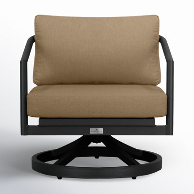 Delaine Powder Coated Aluminum Outdoor Rocker Chair with Sunbrella Cushion by Joss & Main