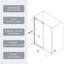 Porte de salle de bain coulissante simple l 56 à 60 po x H 74 po-115203610