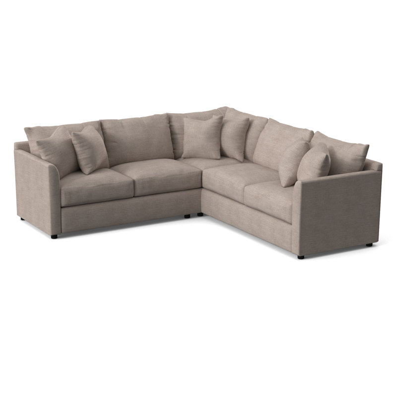 Canapé modulaire de coin large 95 po Cecelia, Orienté à droite, Denim indigo classique