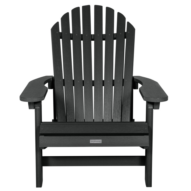 Chaise Adirondack en plastique Federigo, Noir