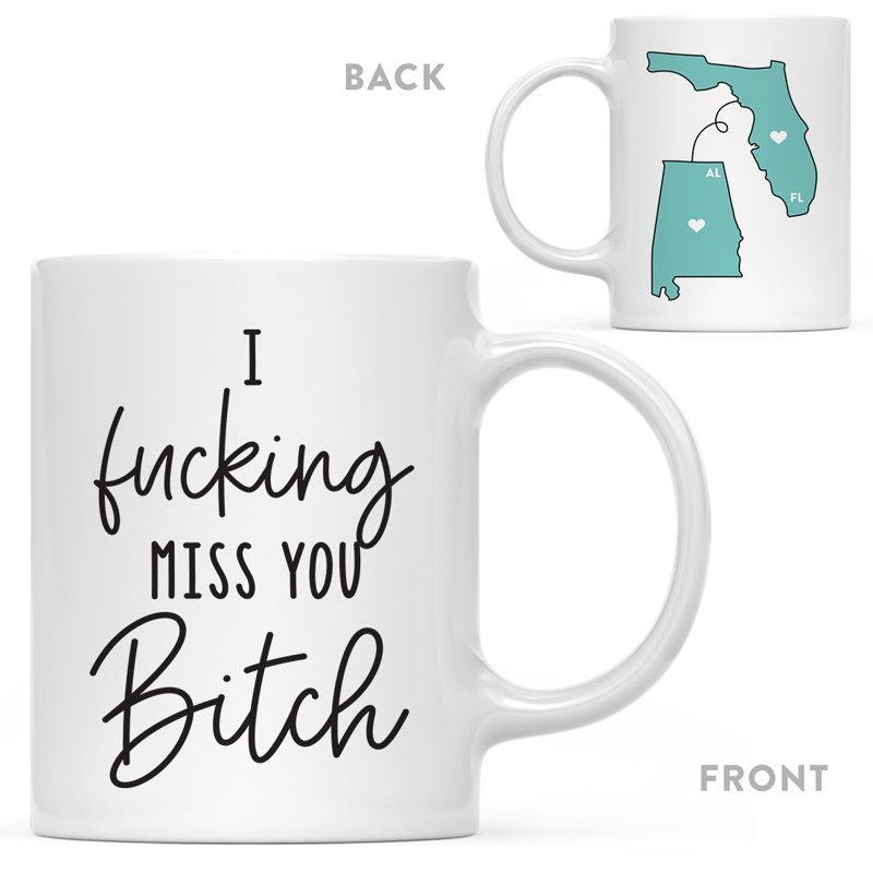 Ceramic Coffee Mug, Florida And Alabama