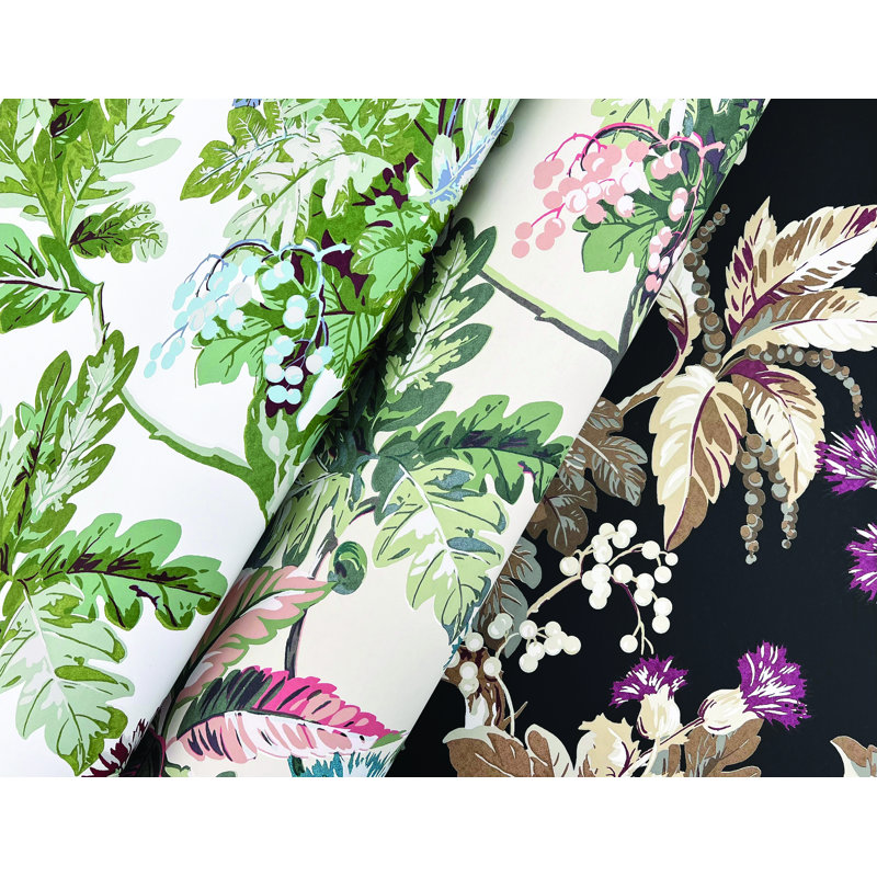 Briarwood Floral Matte Wallpaper Double Roll, White