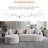 2-piece Boneless L-shaped Sectional Sofa With Curved Design And Left-facing Chaise-803724251