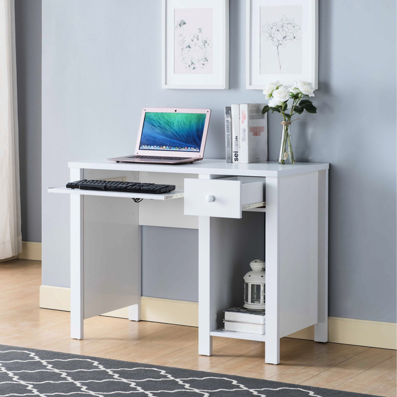 Table d'écriture pour ordinateur portable avec tiroir pour bureau / maison, 39 po